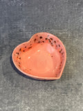 Handcrafted Pink Stoneware Heart shaped trinket dish