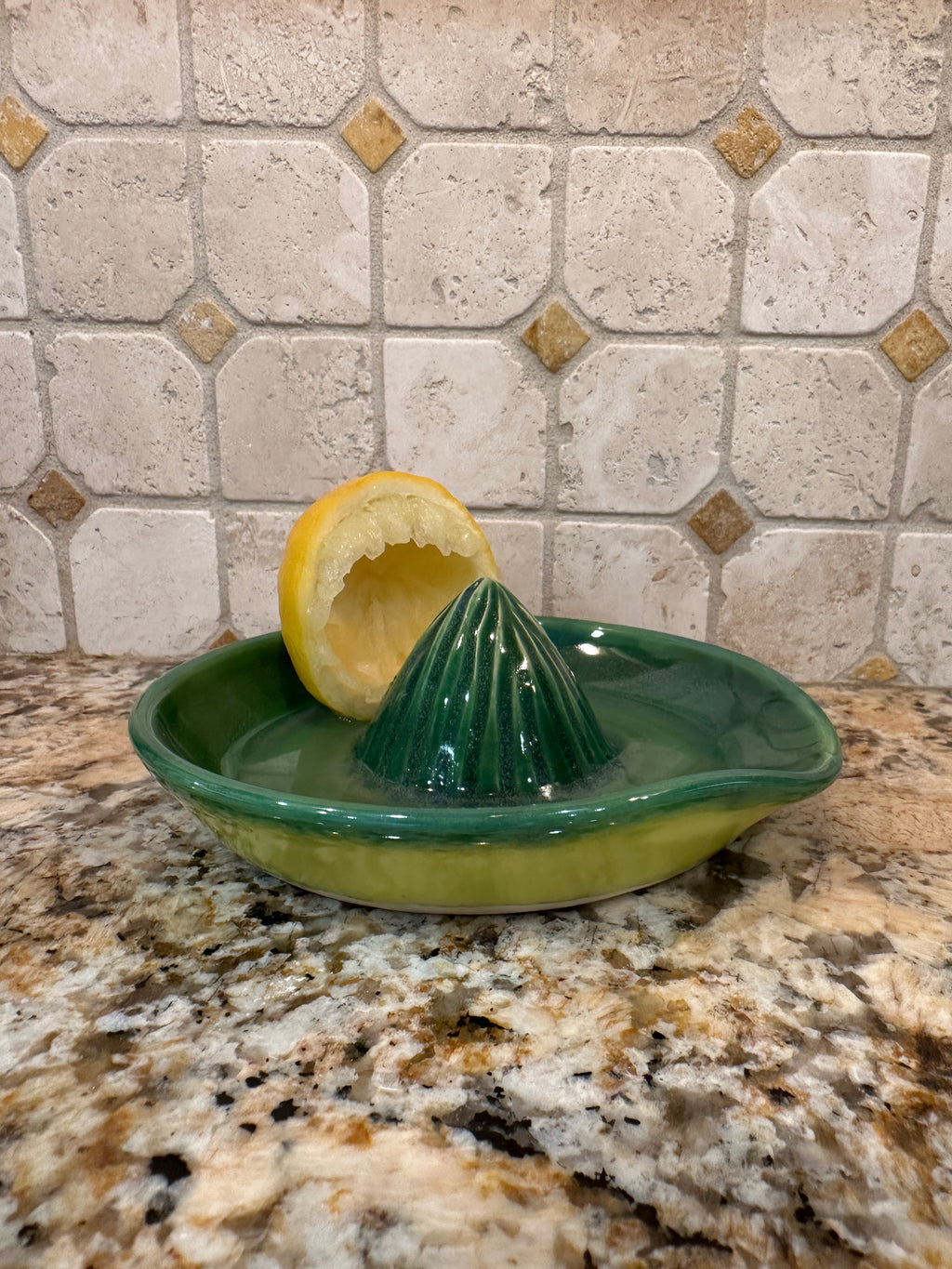 Lemon Lime Citrus Stoneware Juicer Handmade