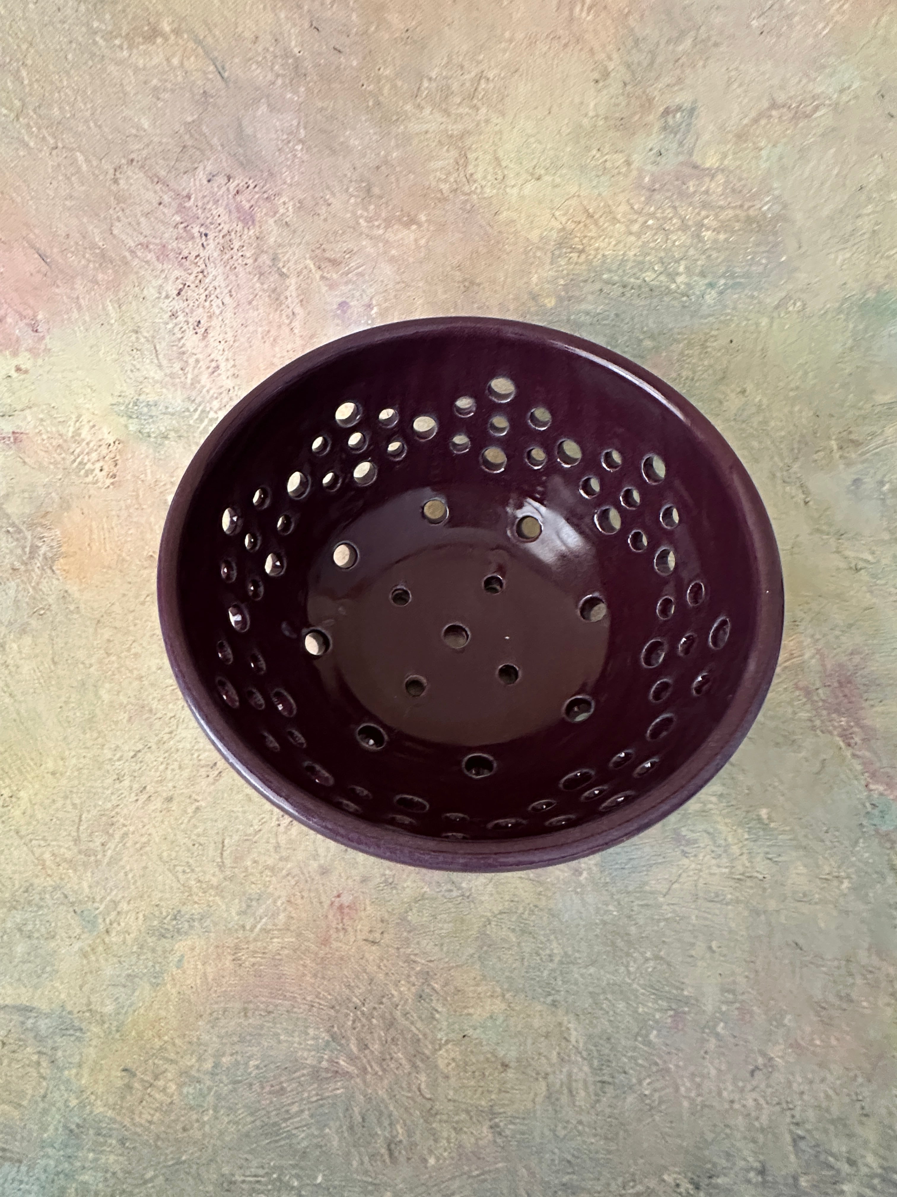 Wheel thrown stoneware berry bowl