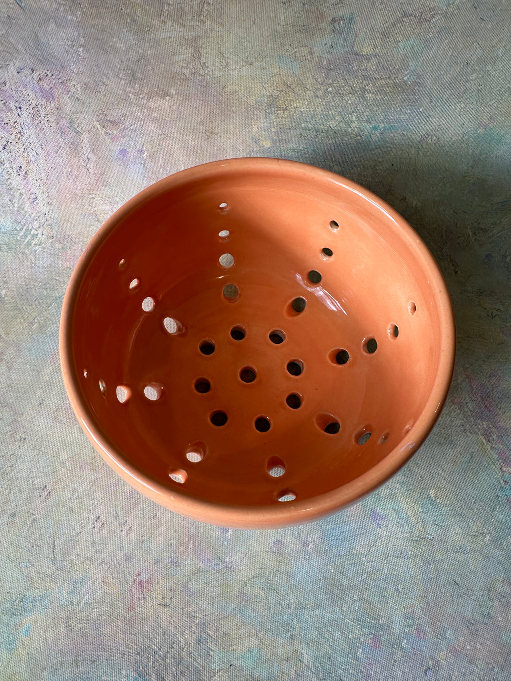 Handcrafted stoneware berry bowl for rinsing berries