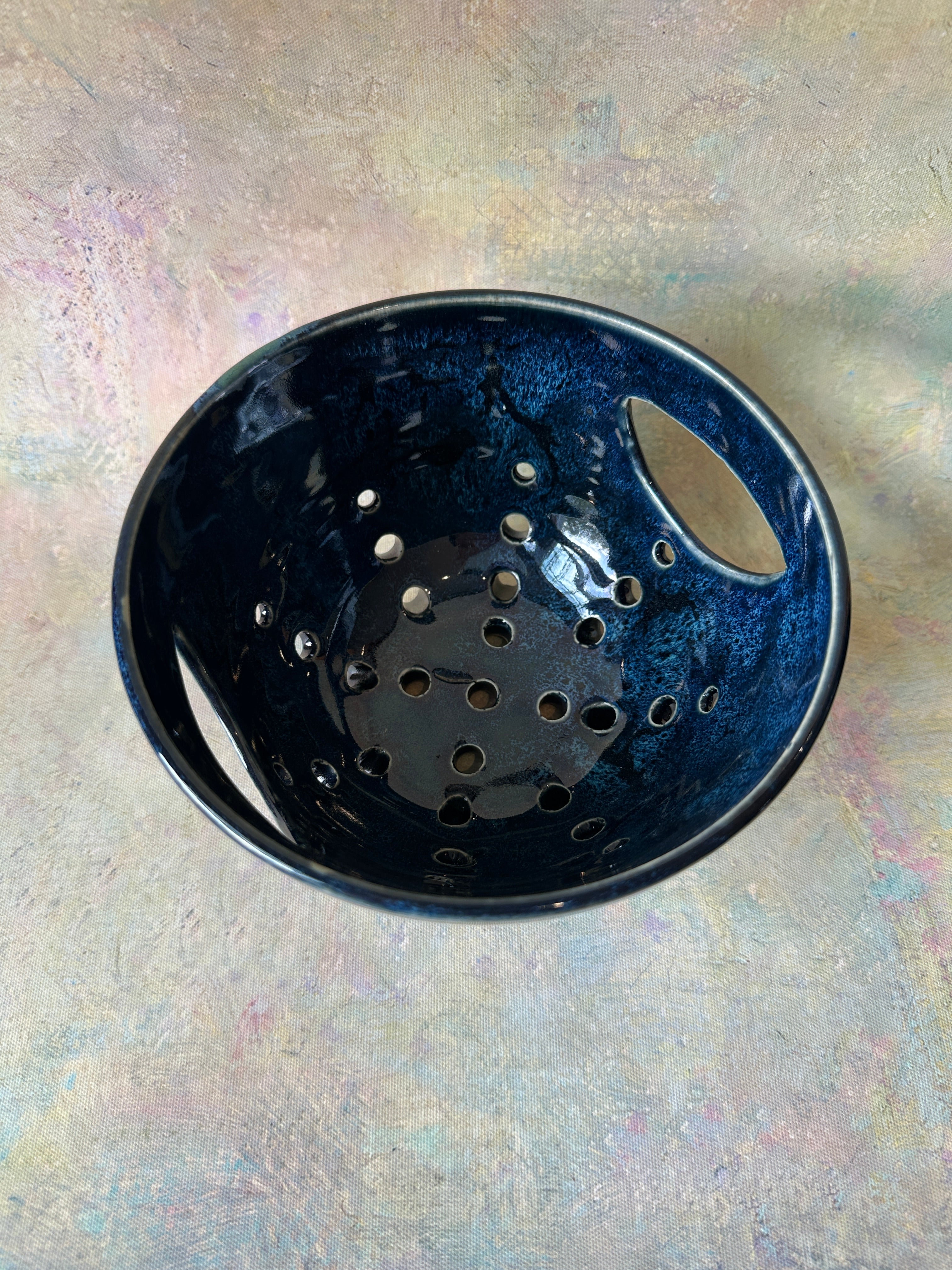 Wheel Thrown stoneware berry bowl