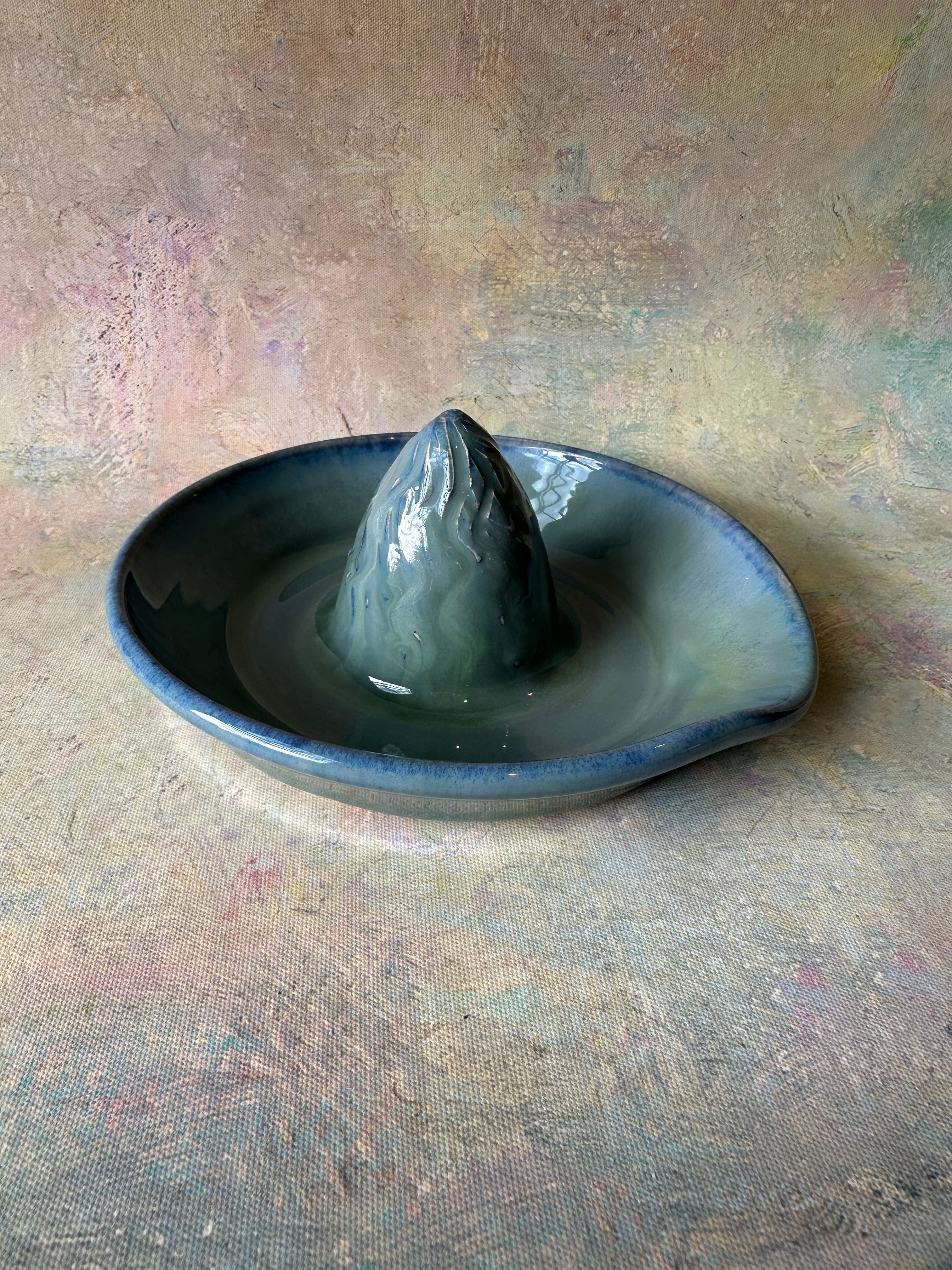 Handcrafted wheel thrown ceramic juicer