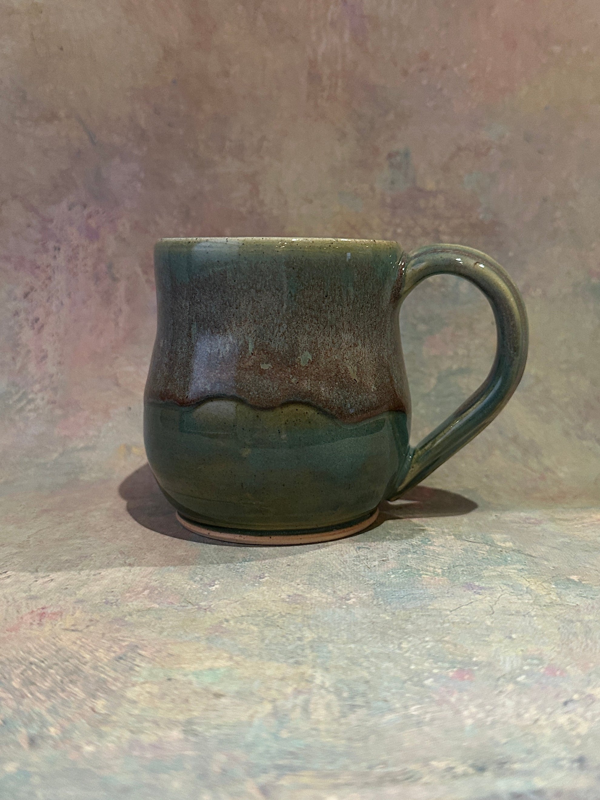 Green Flow Stoneware Mug