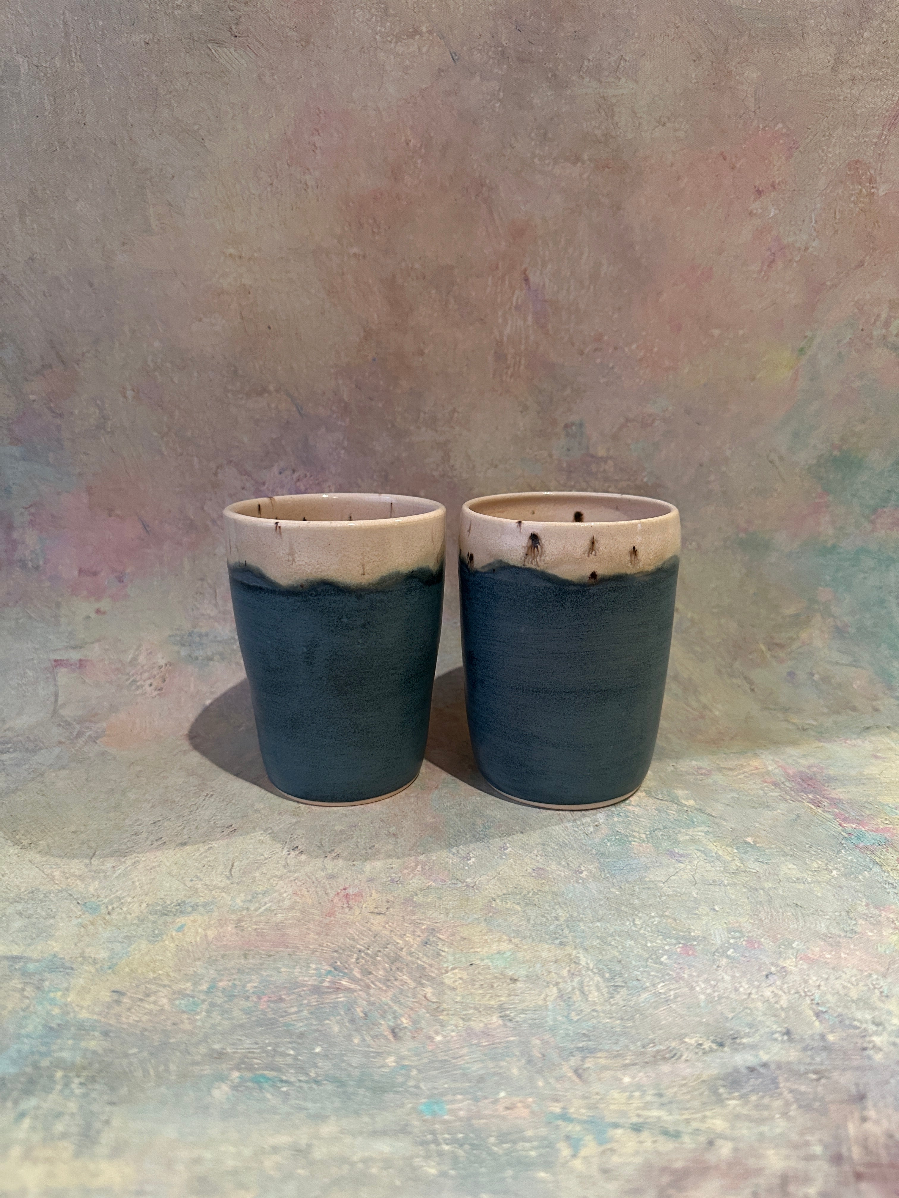 Sand & Sea wheel thrown Coastal cups