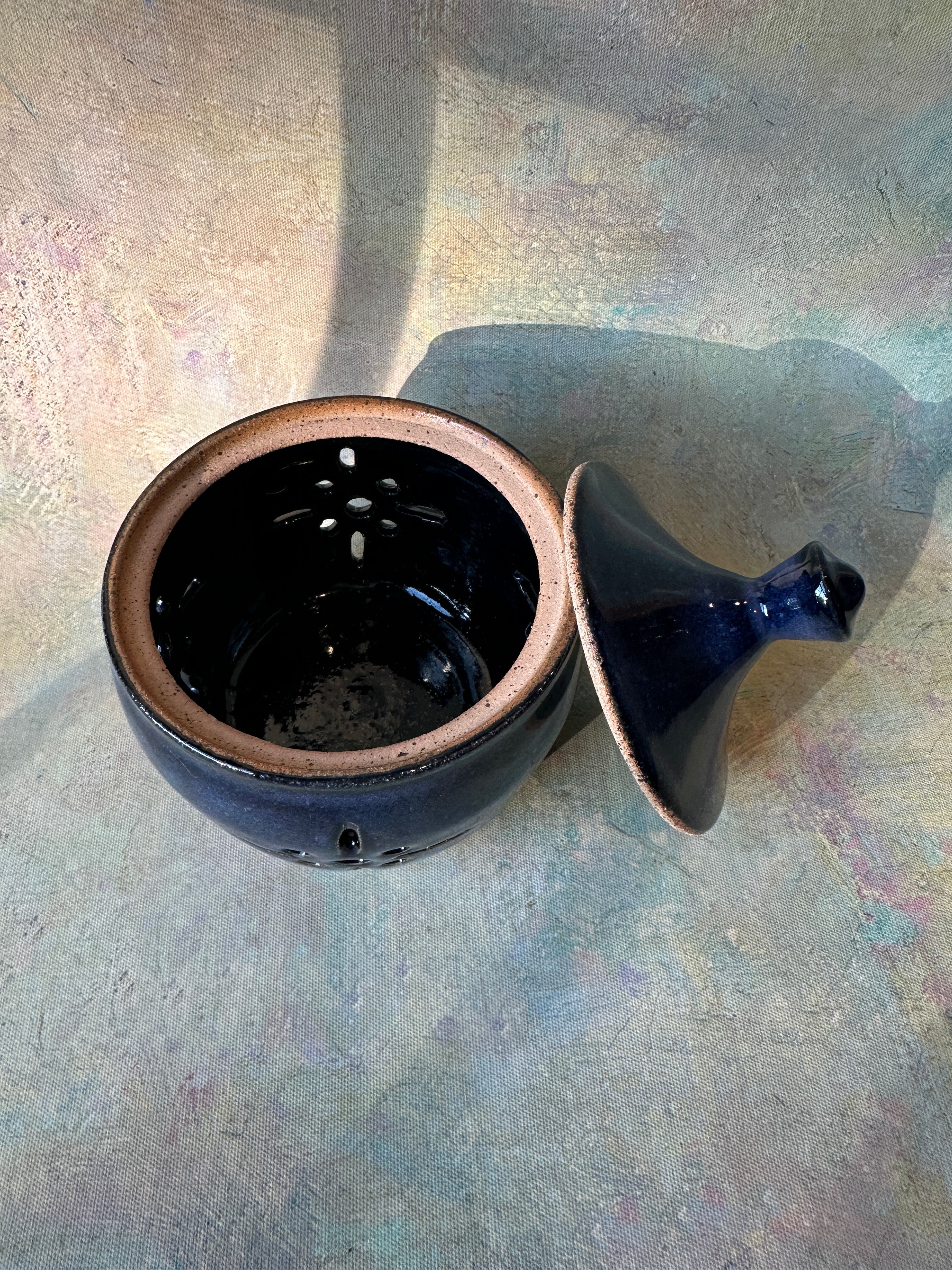 stoneware garlic keeper