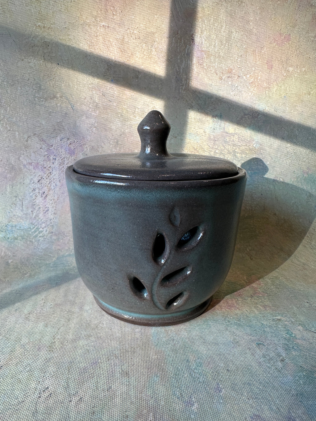 Handcrafted Stoneware garlic keeper