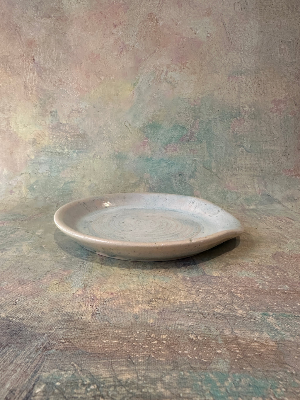 Wheel thrown ceramic spoon rest