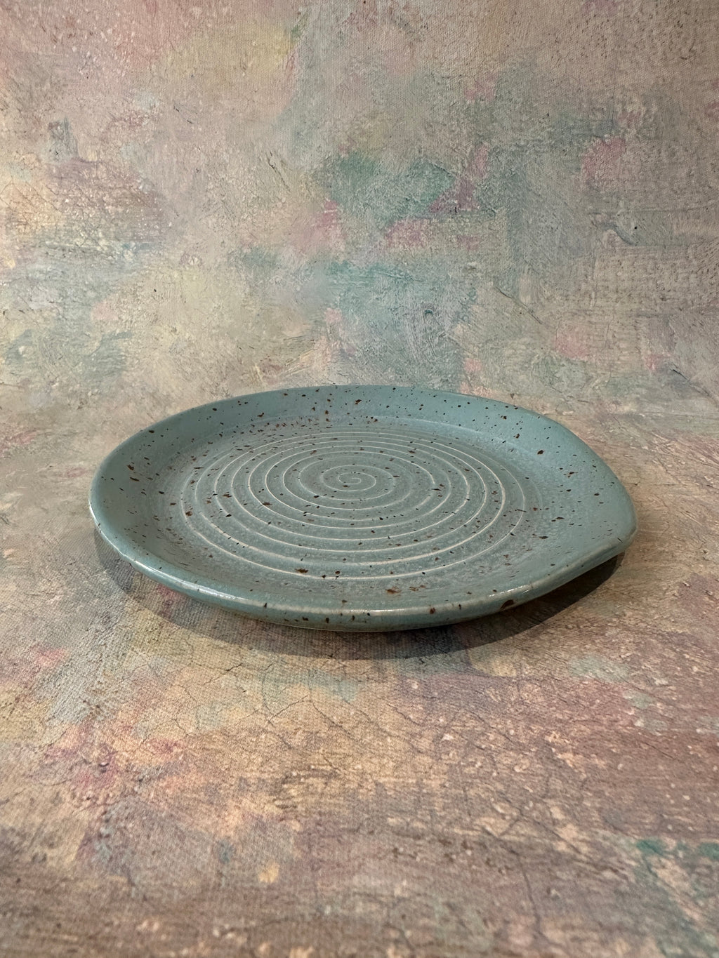 Wheel thrown stoneware spoon rest