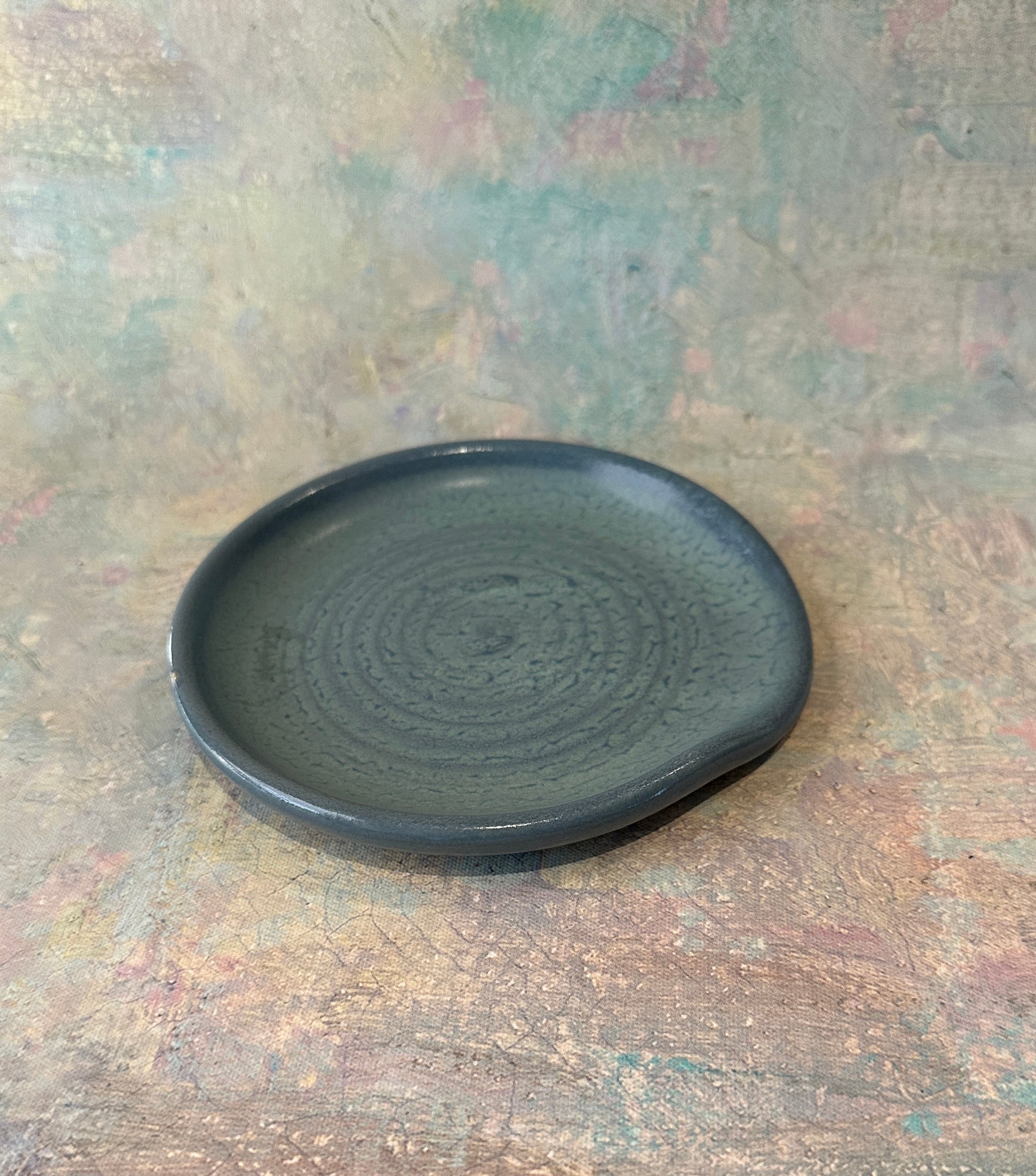Slate blue Stoneware spoon rest