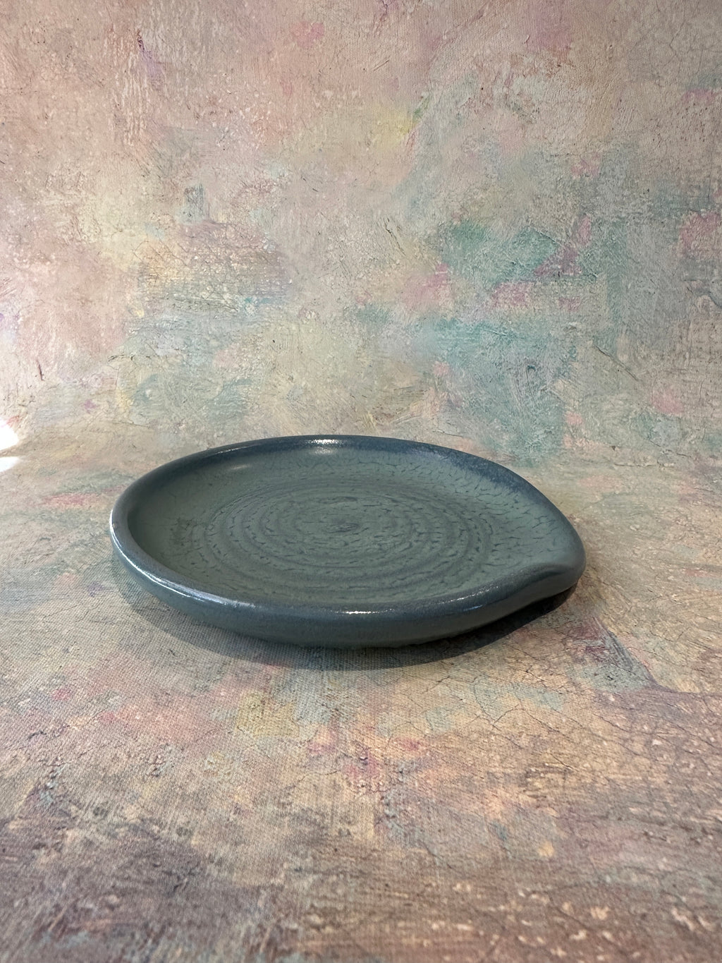 handcrafted wheel thrown stoneware spoon rest