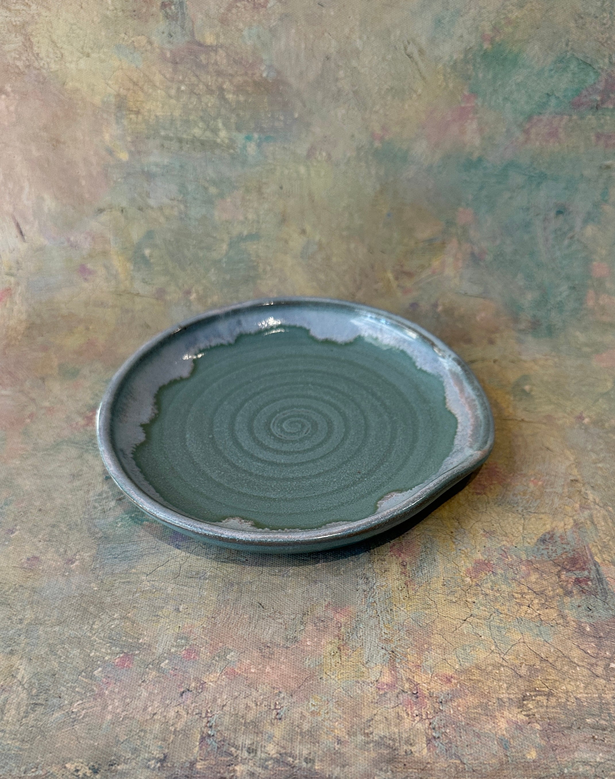 Stoneware spoon rest handcrafted