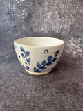 Wheel Thrown handcrafted bowl with flow blue vibes