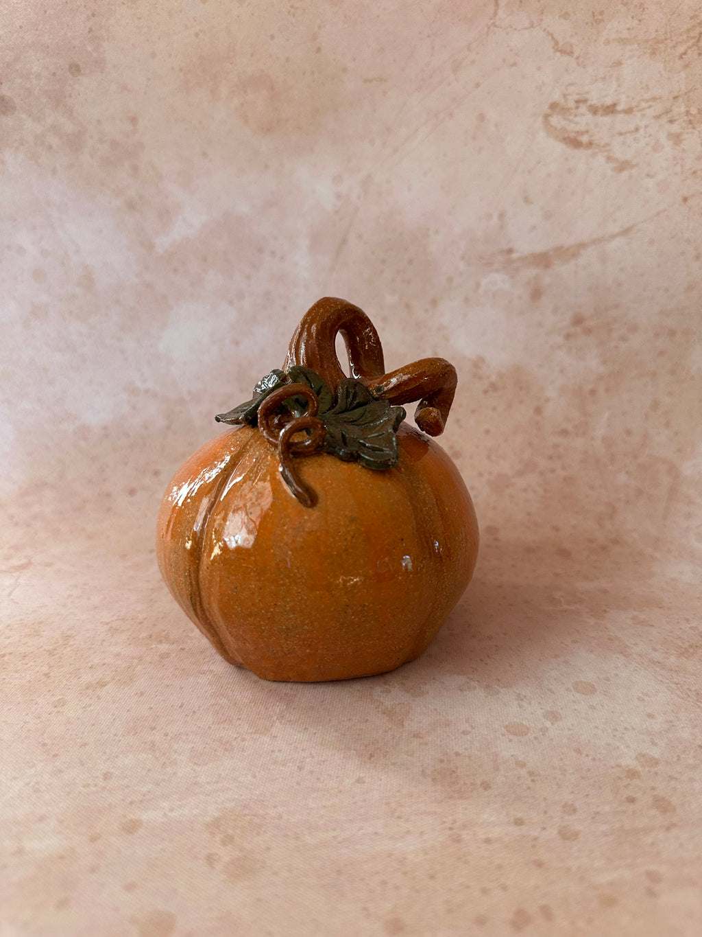 Rustic Stoneware Pumpkin