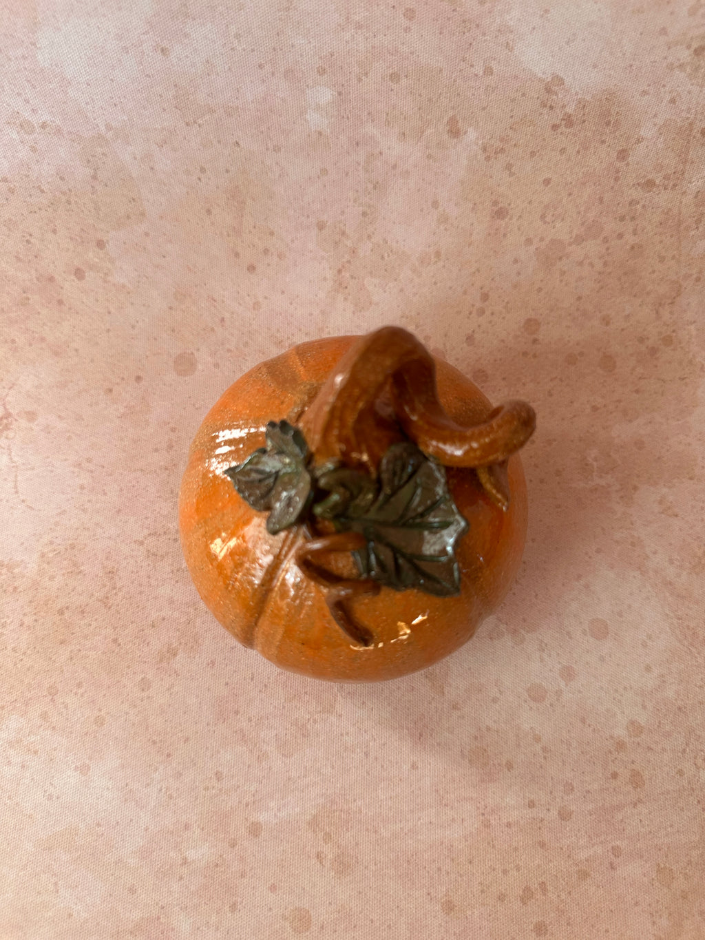 Sculpted Rustic Stoneware Pumpkin