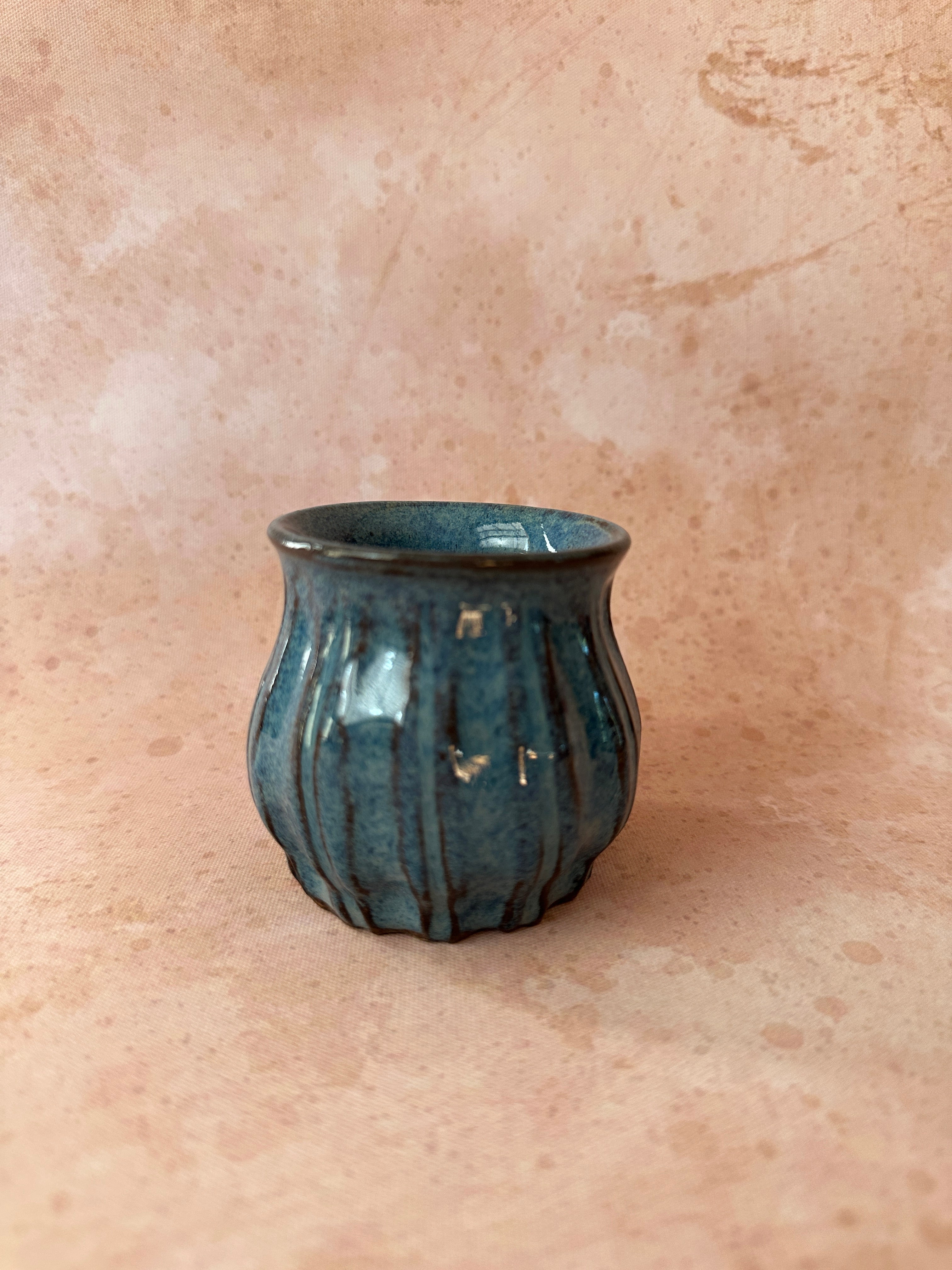 Handcrafted stoneware mini vase