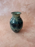 small handcrafted stoneware marbled petite vase