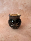 Handcrafted Mini Black Vase Toothpick match stick holder