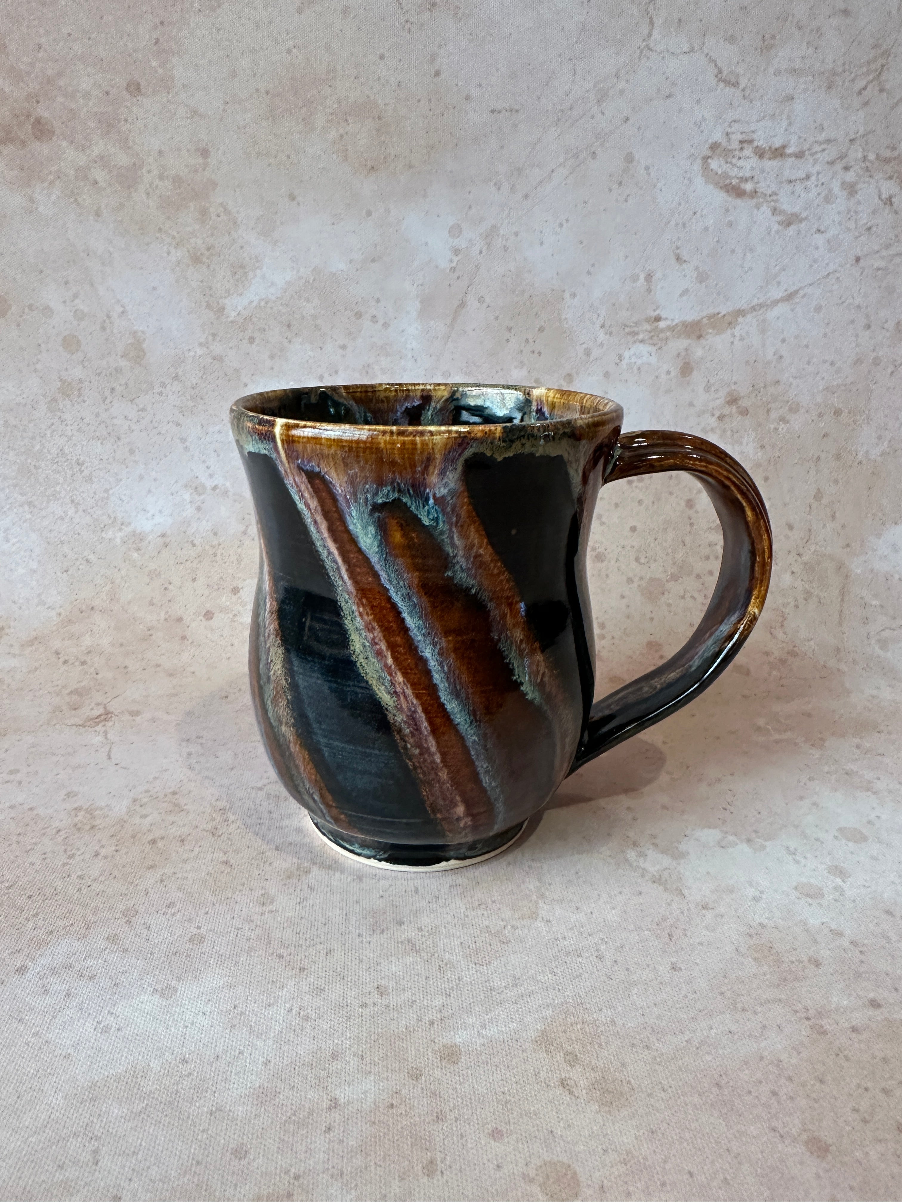 Rustic Wheel Thrown Swirl mug