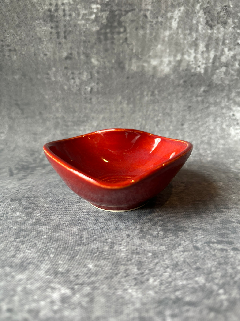Wheel thrown and altered heart trinket bowl