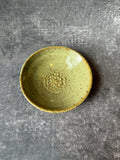 Stoneware Apple Green Garlic Grater Bread dipping bowl