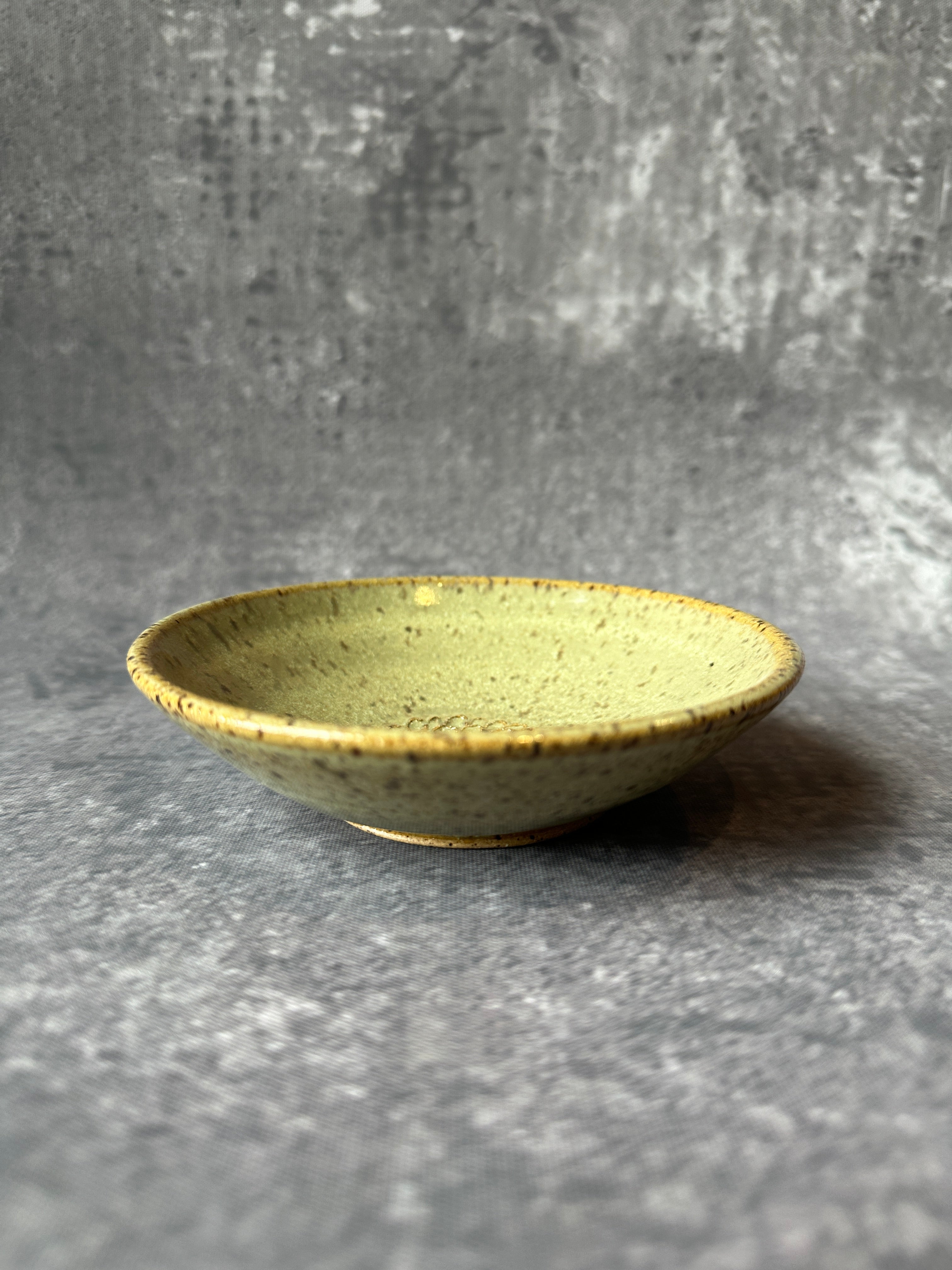Handcrafted stoneware garlic grater bread dipping dish
