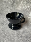 Black Stoneware Coffee Pour Over Cone