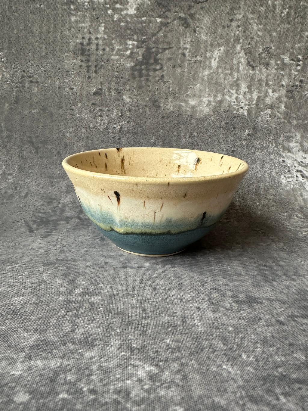 Handcrafted stoneware Coastal wheel thrown bowl