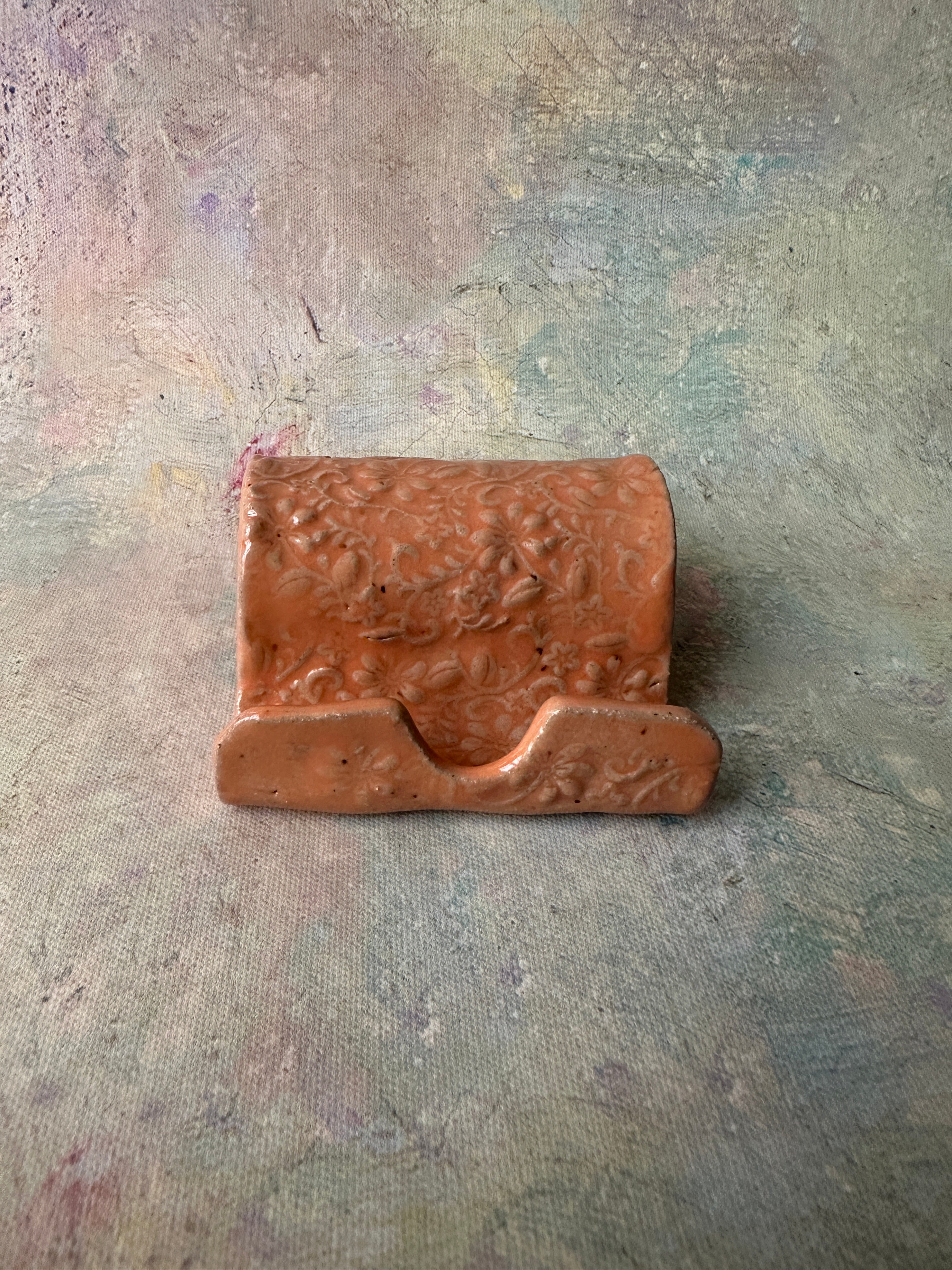 Tangelo Handcrafted stoneware business card holder
