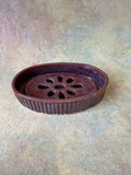 Oval Stoneware handbuilt soap dish