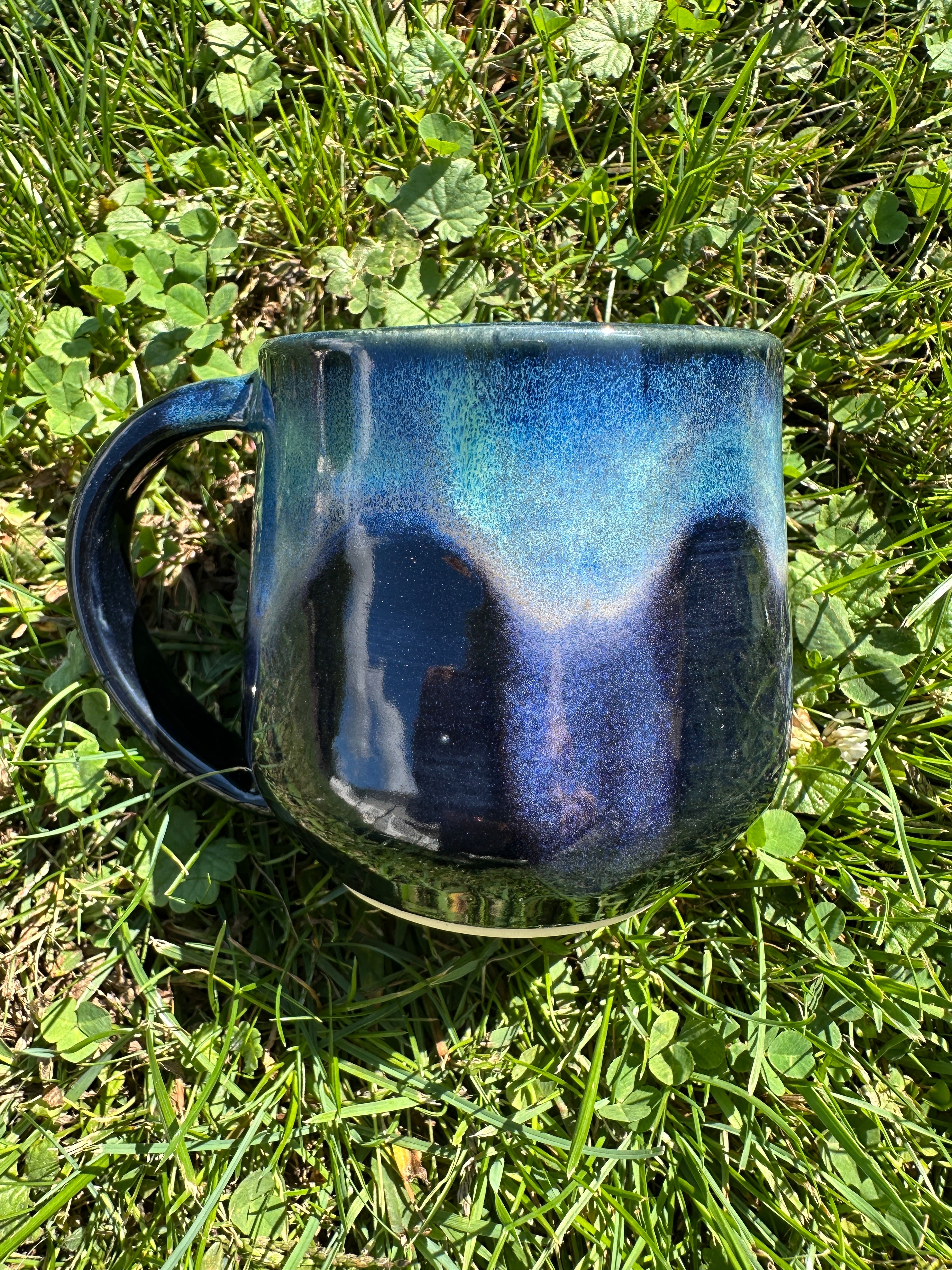 Northern Nights Glazed Wheel thrown mug