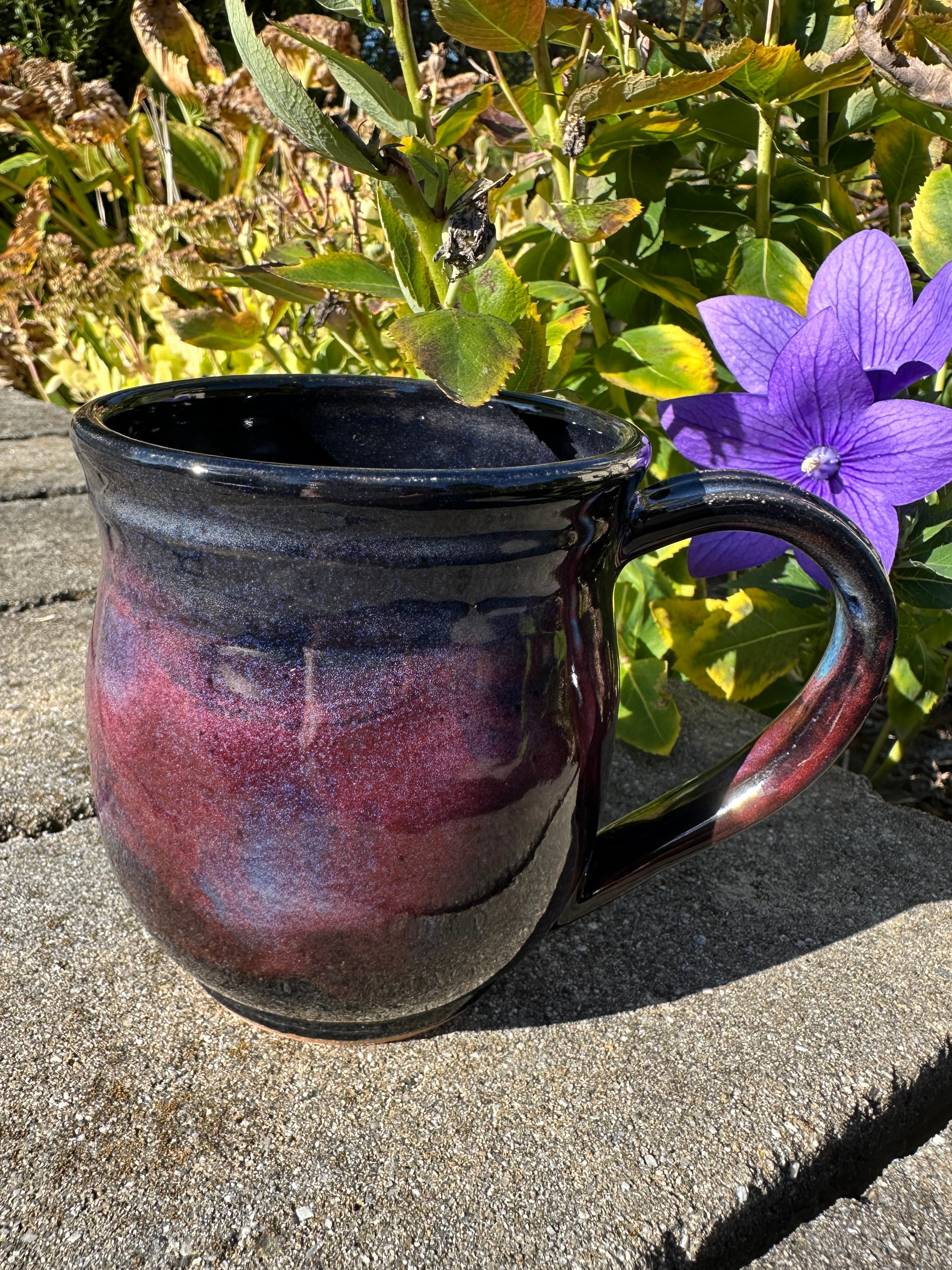 Comic glazed large handcrafted stoneware mug